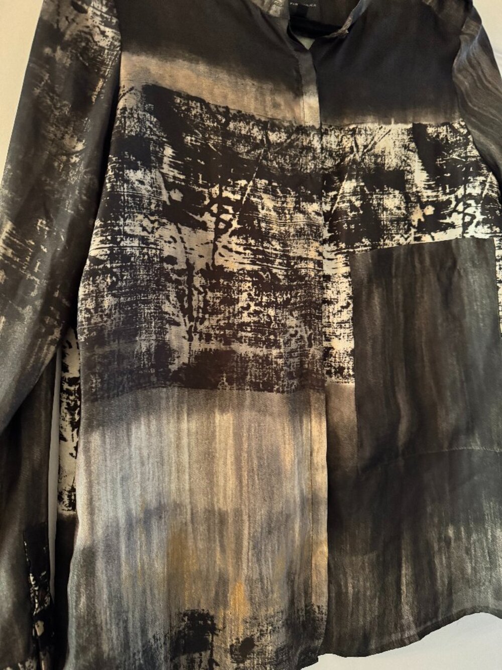 Hôtel Particulier Abstract Print Silk Blouse - Picture 6 of 7